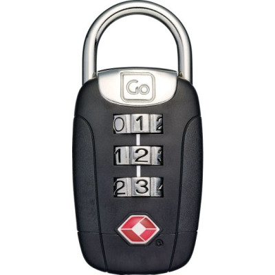 PADLOCK LARGE DIAL TSA TWIST N SET BLACK AND METAL