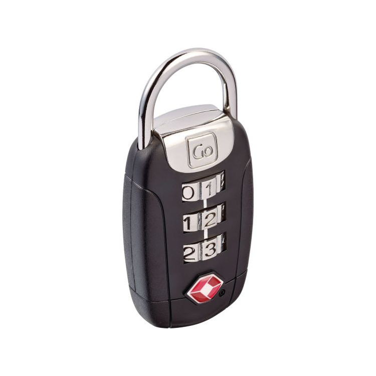 PADLOCK LARGE DIAL TSA TWIST N SET BLACK AND METAL