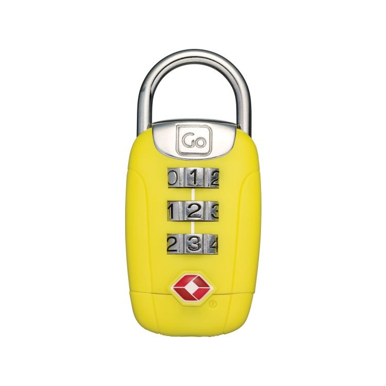 ILLUMINATED PADLOCK TSA YELLOW AND METAL