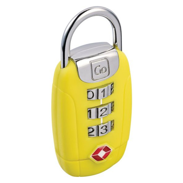 ILLUMINATED PADLOCK TSA YELLOW AND METAL