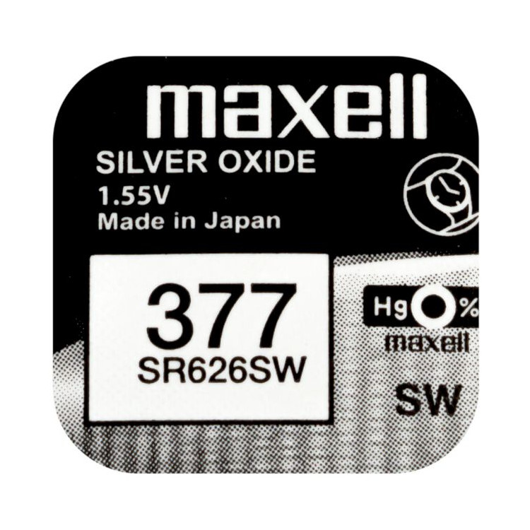 BATERIA SR626SW ÓXIDO DE PRATA 377 1,55V