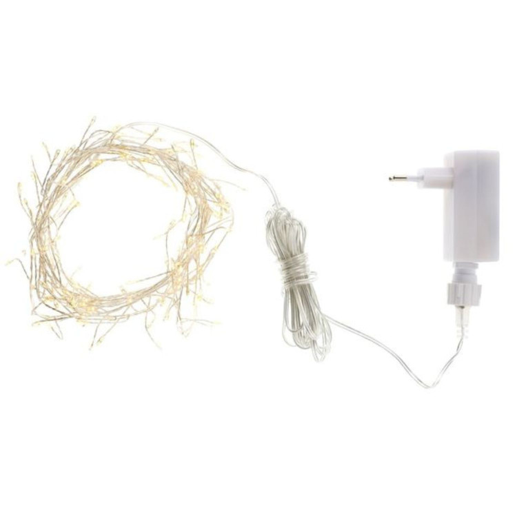 ARROZ BRANCO QUENTE 160 LED GARLAND BRANCO
