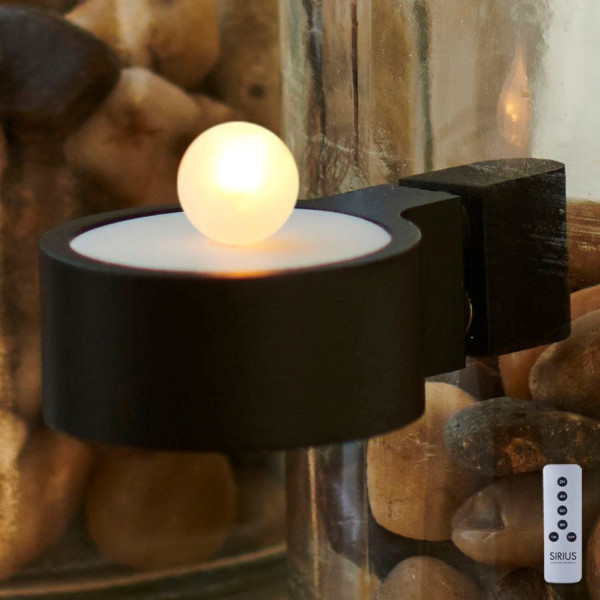 BOUGIES AMALIA CHAUFFE-PLAT LED NOIRES AVEC AIMANTS