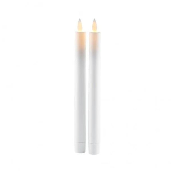 SET OF 2 LED CANDLES SARA KRONA 25 CM WHITE