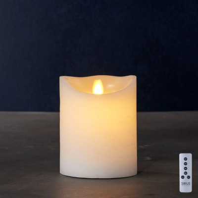 MINI BOUGIE LED SARA BLANC H 12.5 CM(X2)  2