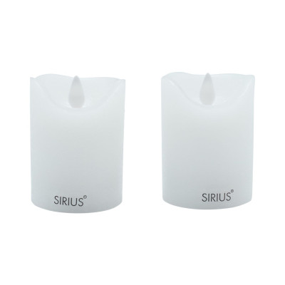 SET DE 2 MINI BOUGIES LED SARA BLANC 2