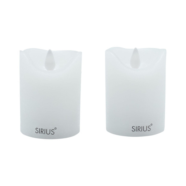 WHITE SARA MINI LED CANDLE (X2)