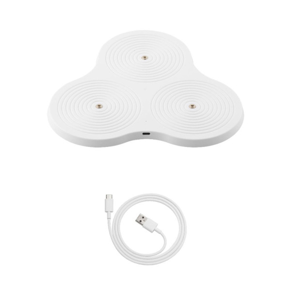 3 CHARGING STATIONS FOR DECOPOWER USB LED CANDLE 22 X 23 CM WHITE