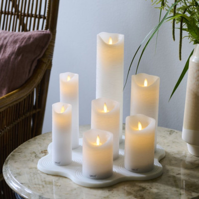 7 STATIONS DE CHARGE POUR BOUGIE LED DECOPOWER USB BLANC 2