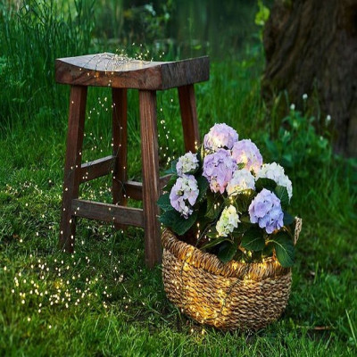 GUIRLANDE LUMINEUSE SOLAIRE KNIRKE160 LEDS BLANC ET NOIR 2