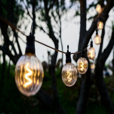 GUIRLANDE LUMINEUSE LUKE EXTENSION10 LED CLAIRES EXTERIEUR NOIR 2