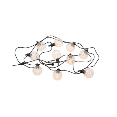 LIGHT GARLAND LUKE EXTENSION 10 LEDS CLARO EXTERIOR PRETO