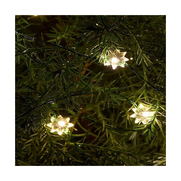 FLUXO DE LUZ FLORES COLORIDAS DE SEDA 40 LEDS TRANSPARENTES E VERDES