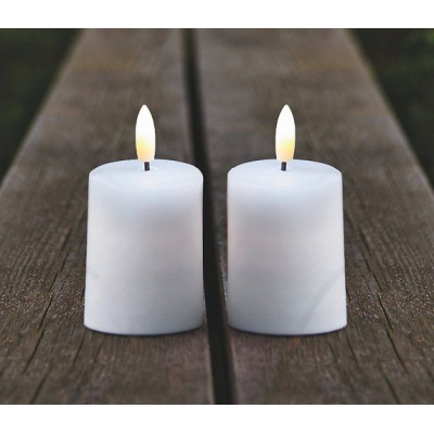 BOUGIE LED EXTERIEUR Ø 5CM - HAUTEUR 6,5 CM BLANC 2