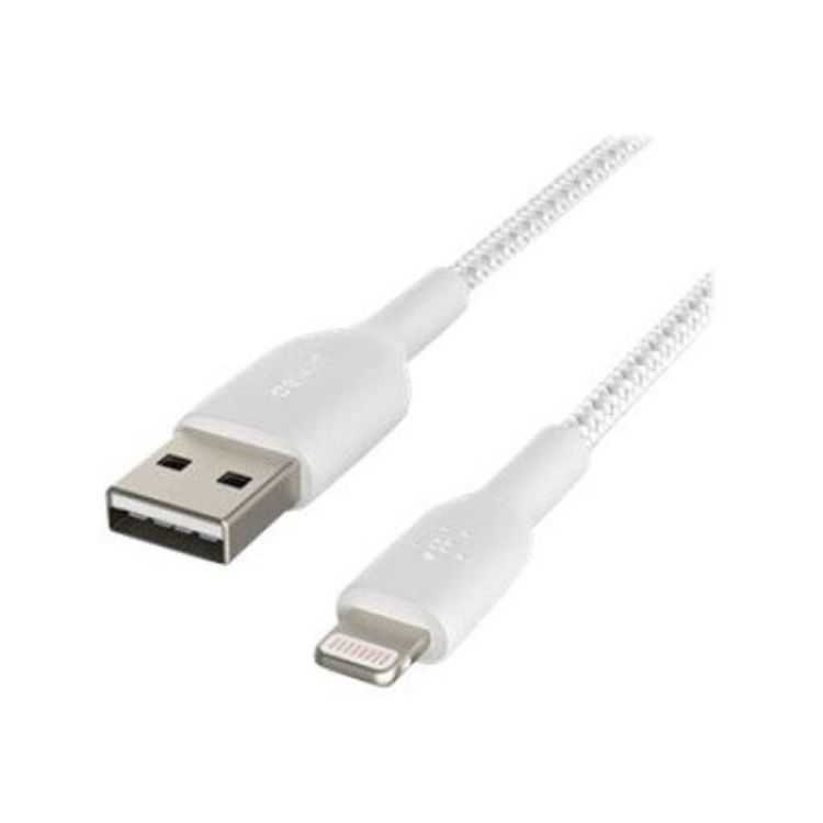 RELÂMPAGO TRANÇADO FORCE ERS USB UM CABO 3M BRANCO