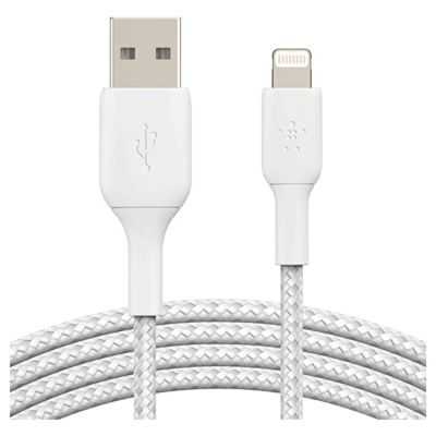FORCE BRAIDED LIGHTNING ERS USB A CABLE 3M WHITE