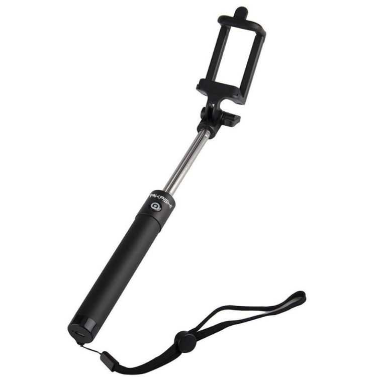 PERCHE SELFIE TELESCOPIQUE BLUETOOTH 18/80CM NOIR