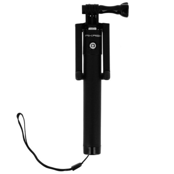 PERCHE SELFIE TELESCOPIQUE BLUETOOTH 18/80CM NOIR