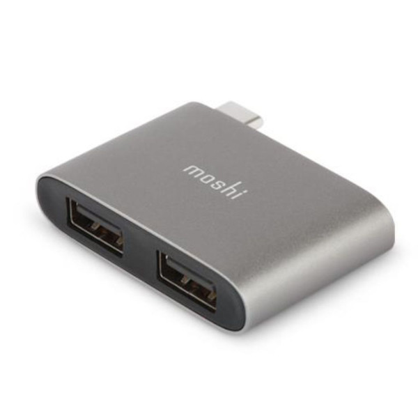 USB-C ERS DUAL USB ADAPTER TITANIUM GRAY