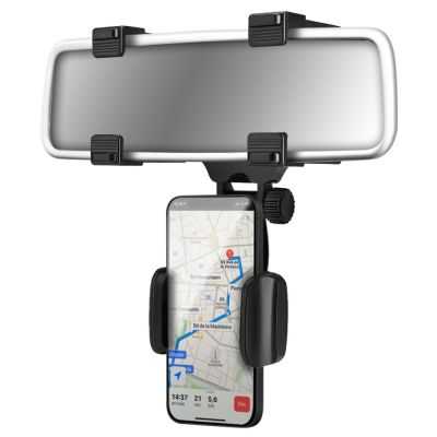 SUPPORT VOITURE POUR SMARTPHONE SUR RETROVISEUR NOIR