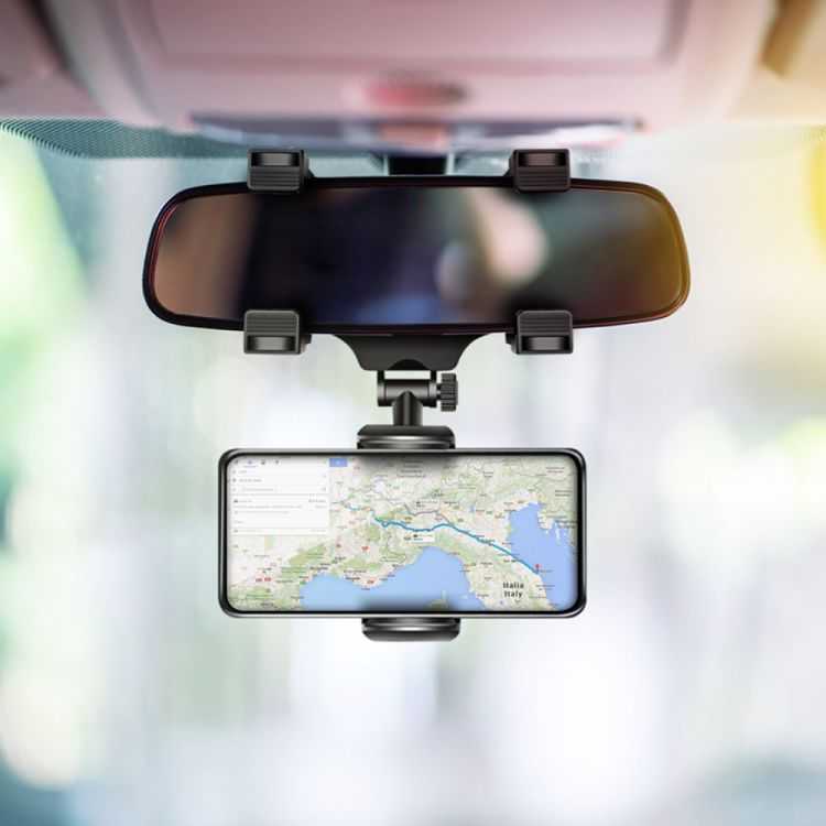 SUPORTE SUP PARA SMARTPHONE NO ESPELHO PRETO