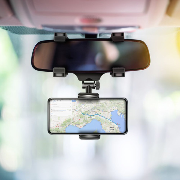 SUPORTE SUP PARA SMARTPHONE NO ESPELHO PRETO