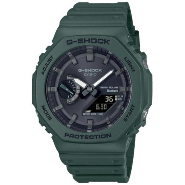 MONTRE HOMME SOLAIRE BLUETOOTH GA-B2100-1AER CARBONNE VERT