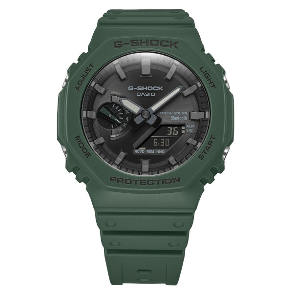 RELÓGIO SOLAR BLUETOOTH PARA HOMEM GA-B2100-1AER VERDE CARBONO