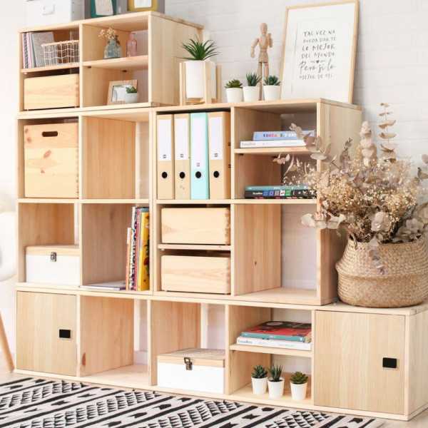 DOOR FOR MODULAR SHELF IN PINE WOOD