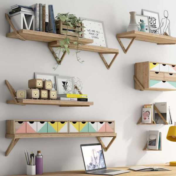 PINE WOOD SHELF 60X25 CM