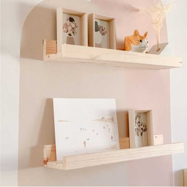 WALL SHELF 12.5X60 CM IN PINE WOOD