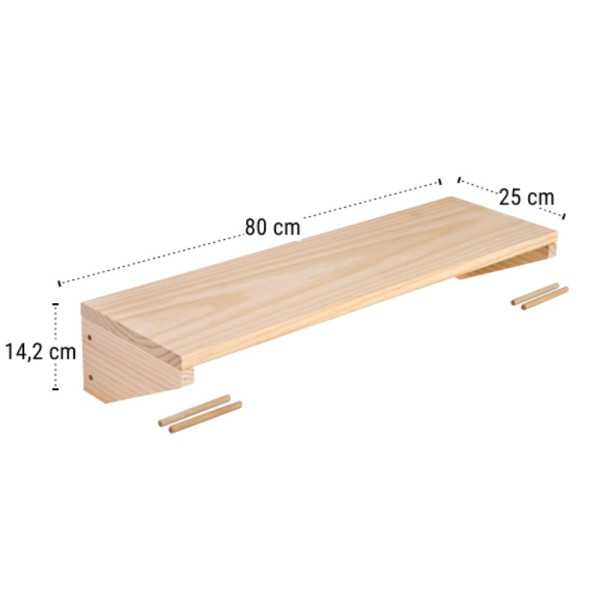 SHELF 80X25 CM FOR WALLY DISPLAY IN...