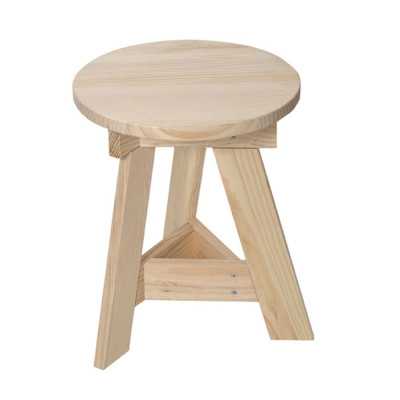 TABOURET BAS 36 CM BOIS DE PIN