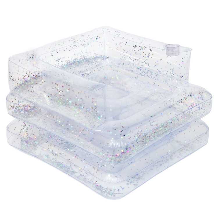 BÓIA CADEIRA INFLÁVEL TRANSPARENTE LILO 165 CM
