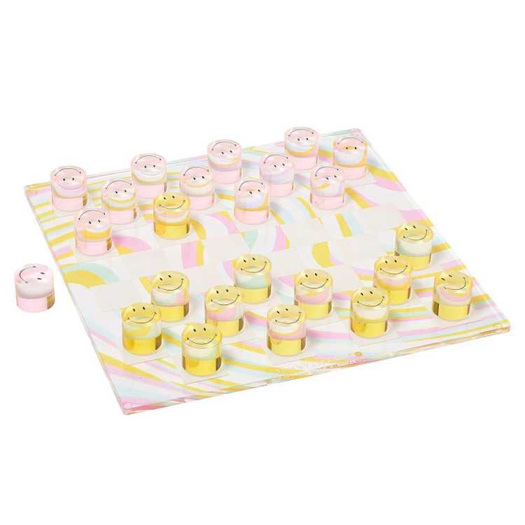 CHECKERS IN LUCITE CHECK ERS SMILEY