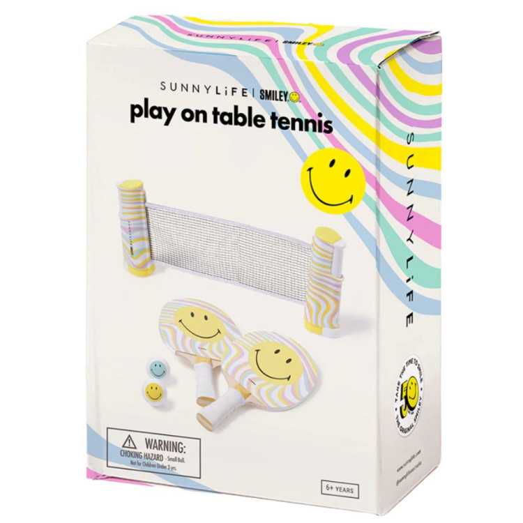 ENSEMBLE FILET ET RAQUETTE PING PONG SMILEY