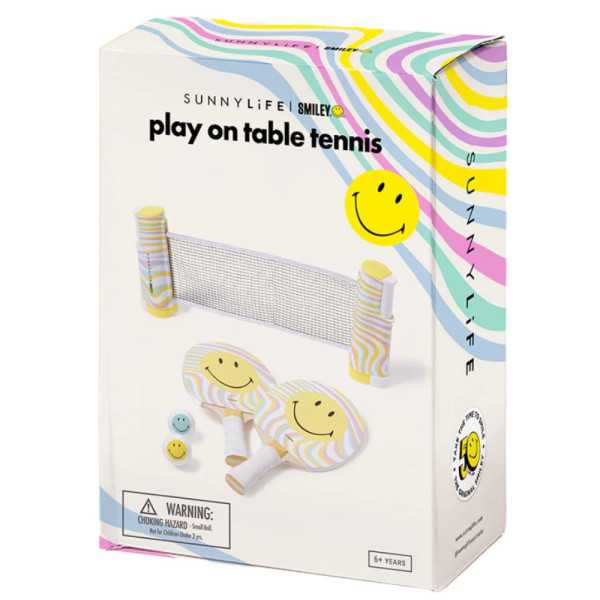 ENSEMBLE FILET ET RAQUETTE PING PONG SMILEY