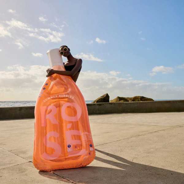 INFLATABLE MATTRESS BUOY PINK BOTTLE 197 CM