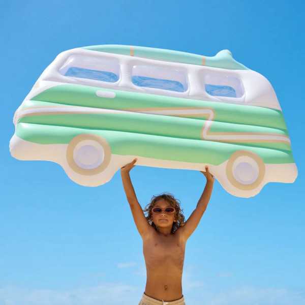BOUÉE MATELAS FLOTTEUR DE LUXE CARAVANE BLEU 180 CM