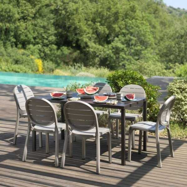 MESA DE JARDIM CUBO 140X80 CM TAUPE