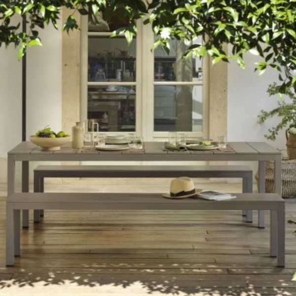 TABLE RIO ALUMINUM 210 EXT BROWN