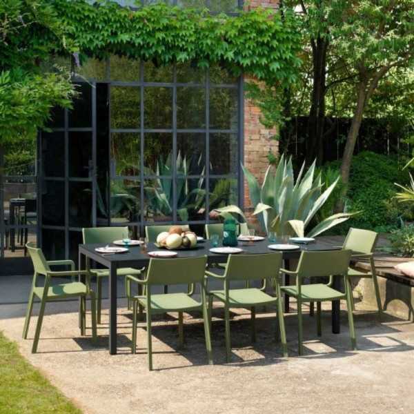 TABLE RIO ALUMINUM 140 EXT ANTHRACITE