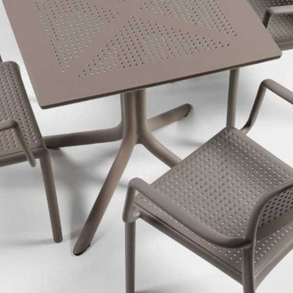 CLIP TABLE 80 BROWN