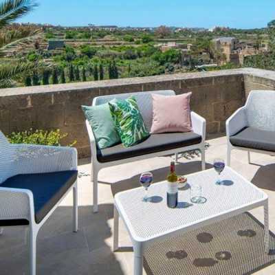 BANC NET 2 PLACES BLANC 2