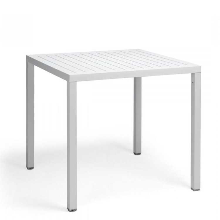 CUBE 80 WHITE OUTDOOR TABLE