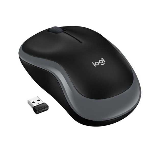 MOUSE SEM FIO M185 PRETO/CINZA ESCURO