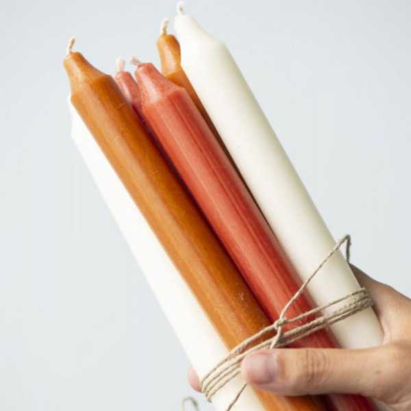 RUSTIC TABLE CANDLE 29CM IVORY