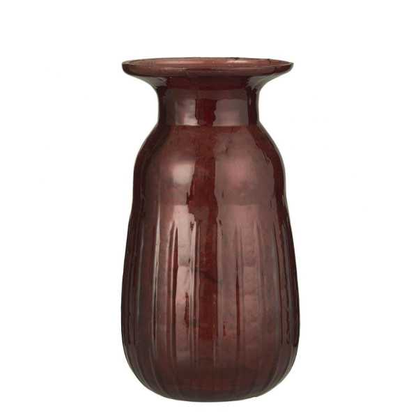 CORAL ALMOND PEBBLE GLASS VASE