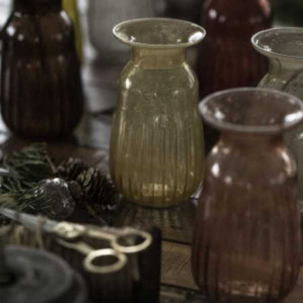 HONEY PEBBLE GLASS VASE