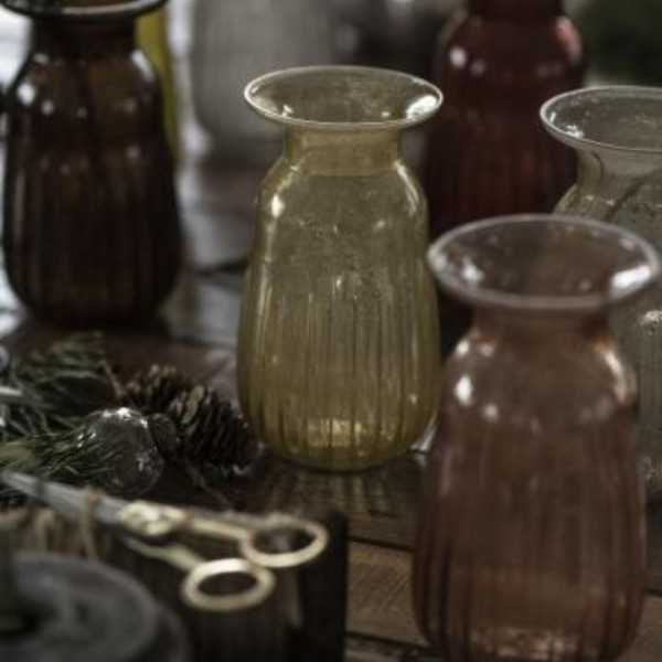 VASE EN VERRE GALET GRIS